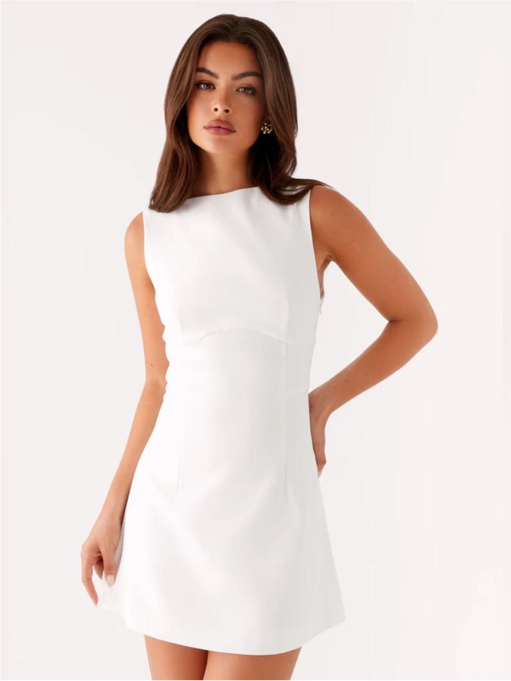 Peppermayo White Sleeveless Lower Back Mini Dress NWT Never worn - Picture 5 of 11
